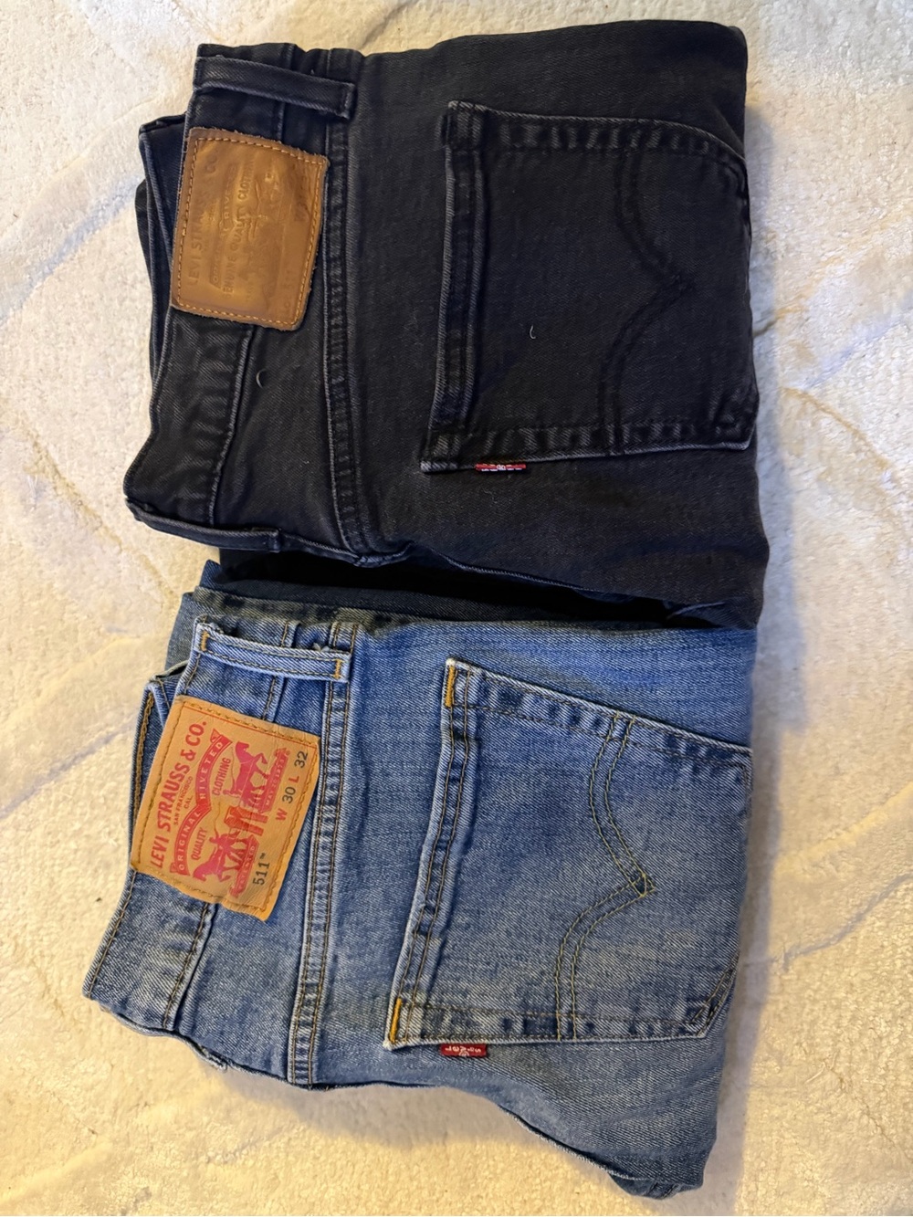 Levi's Women's Denim Shorts — Black & Light Blue